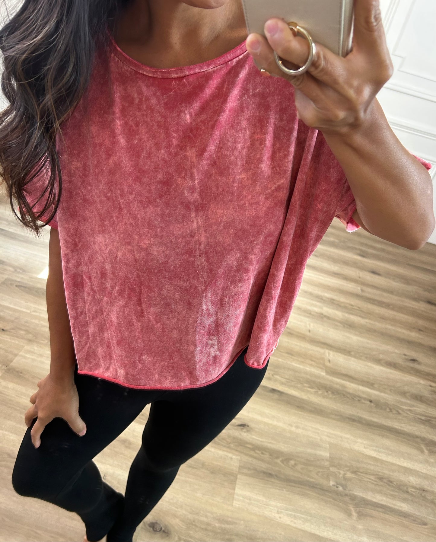 Red Cropped Tee