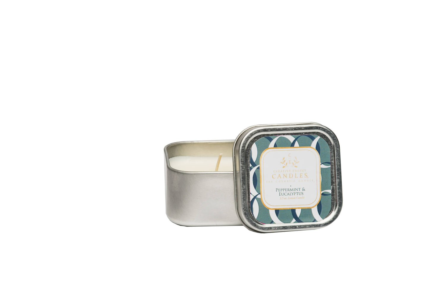 Peppermint & Eucalyptus: 2-in-1 Soy Lotion Candle: Medium - 6 oz