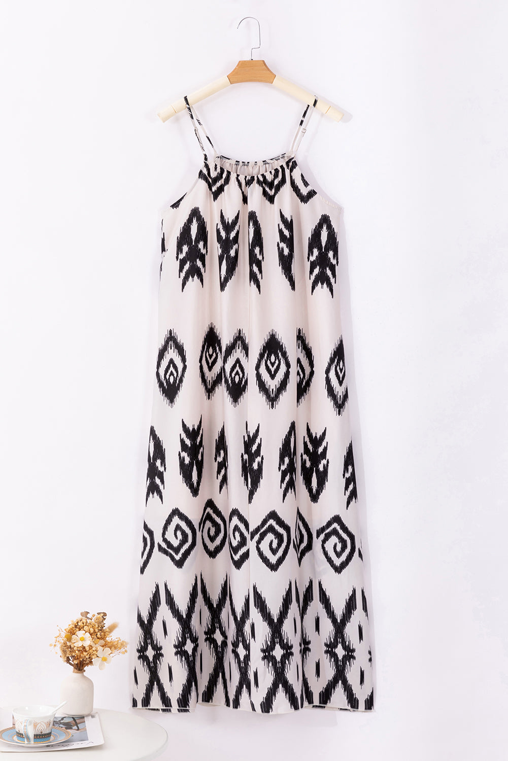 Black Western Aztec Printed Fashion Vacation Sundress