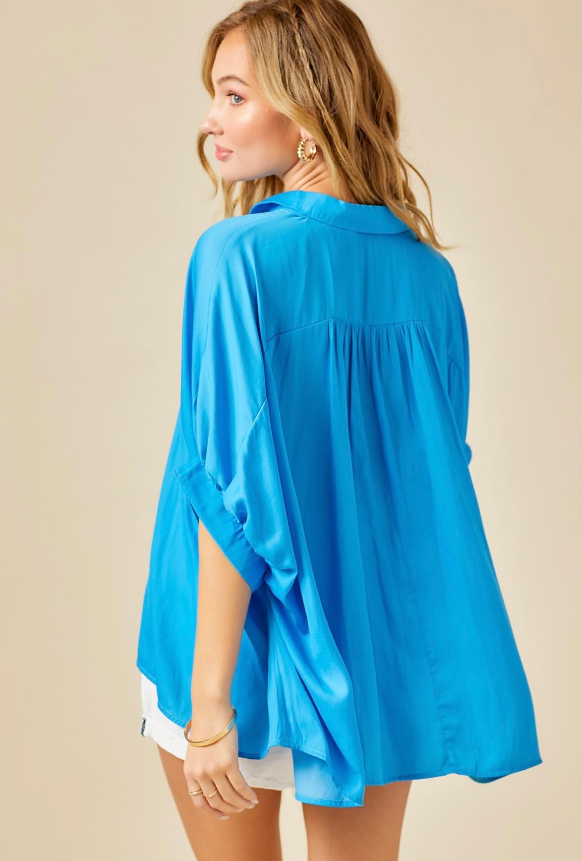 Let It Be • Oversized Satin Shirt