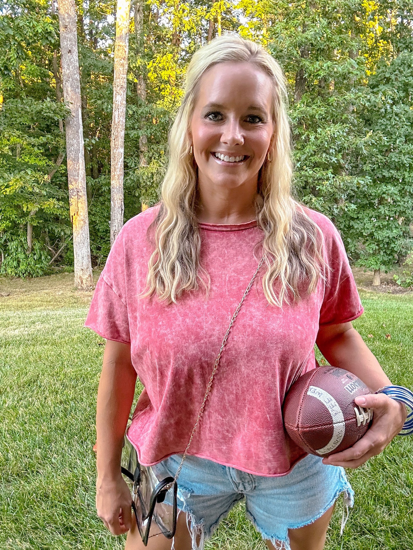 Red Cropped Tee