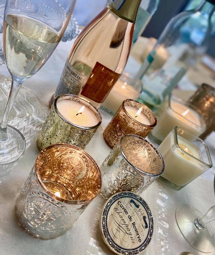 Petite Champagne Series | 2-in-1 Soy Lotion Candles: Champagne Reserve (Gold)