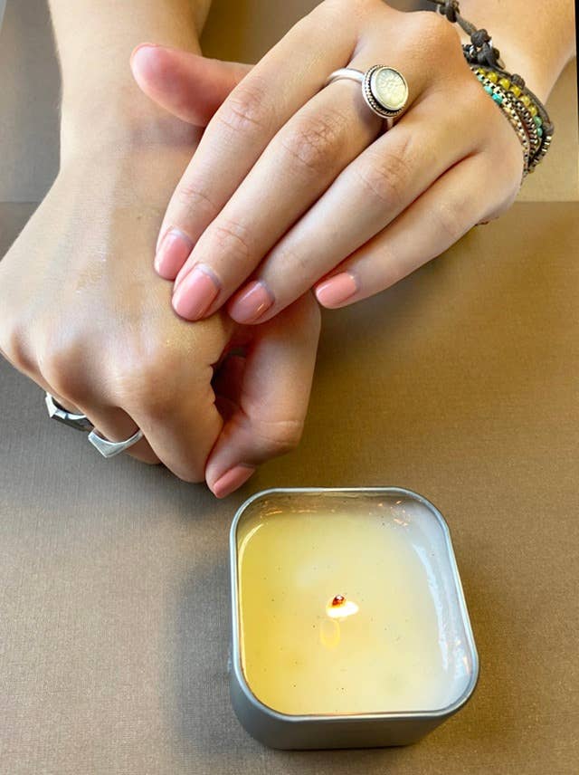 Peppermint & Eucalyptus: 2-in-1 Soy Lotion Candle: Medium - 6 oz