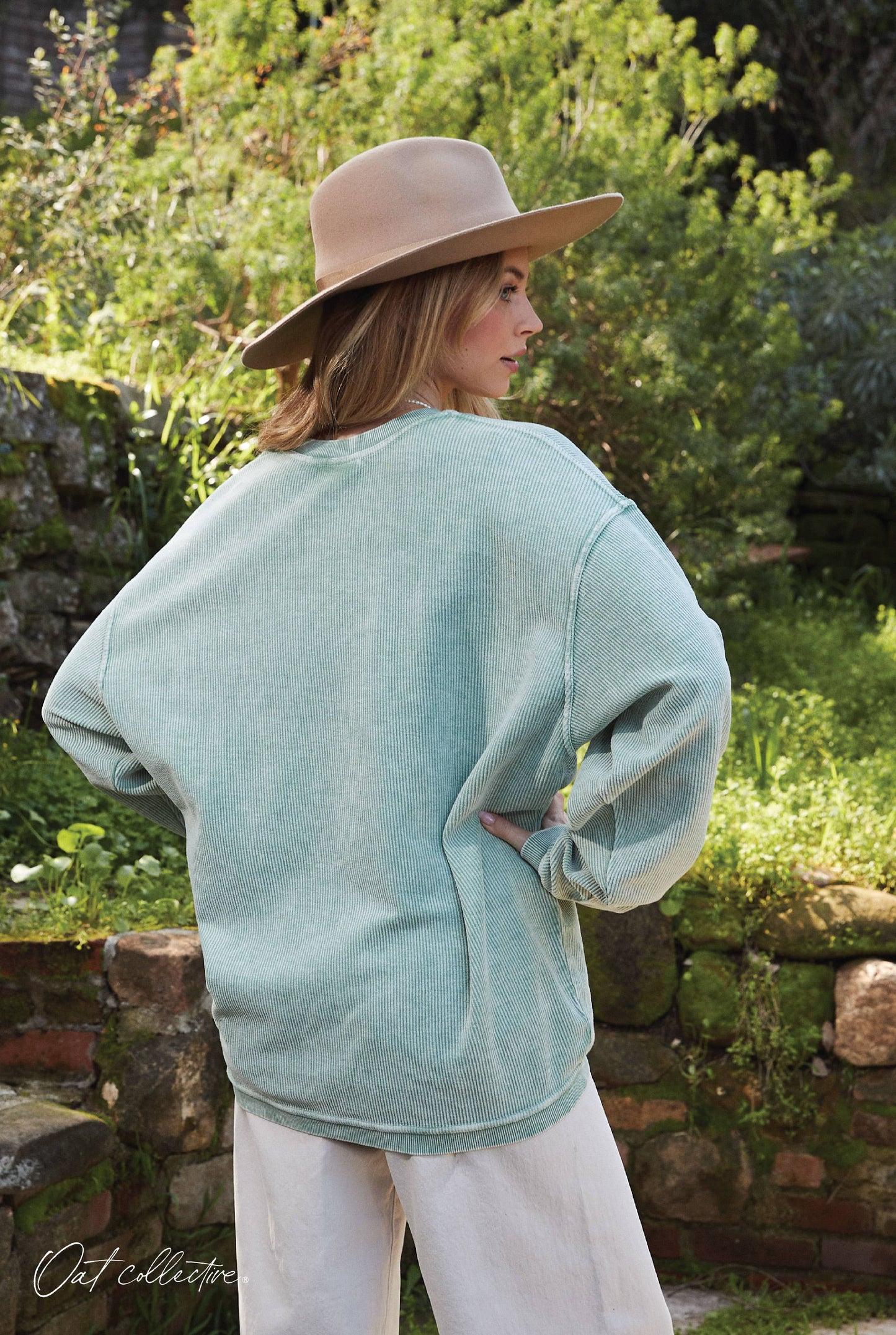 FOOTBALL Thermal Vintage Pullover: LATTE / S