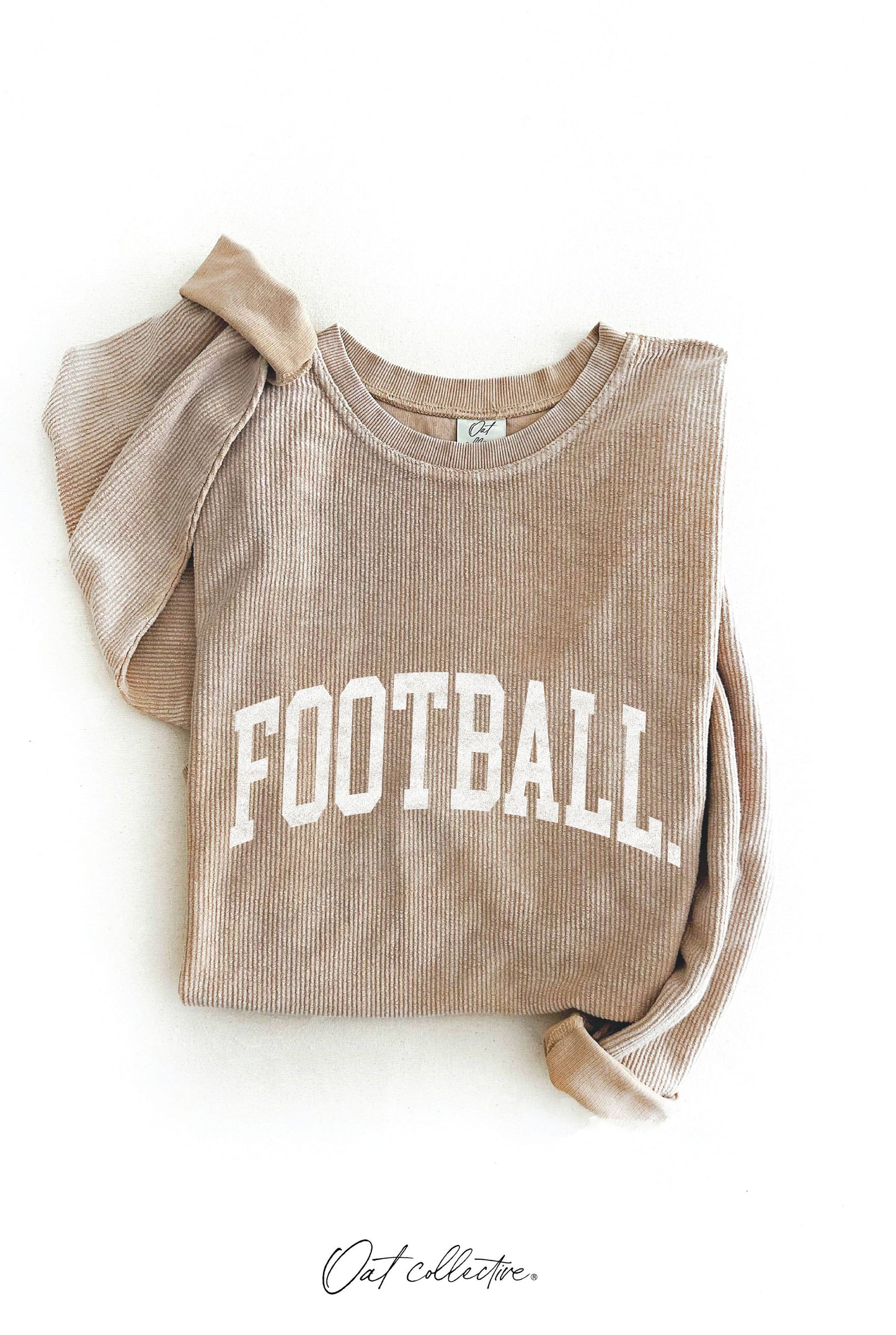 FOOTBALL Thermal Vintage Pullover: WASHED CRANBERRY / XL