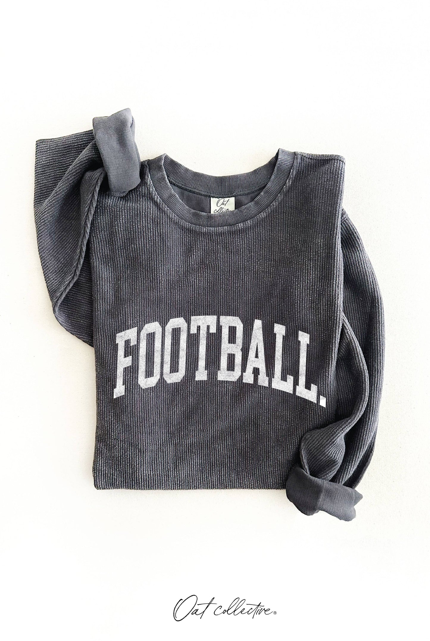 FOOTBALL Thermal Vintage Pullover: WASHED CRANBERRY / L