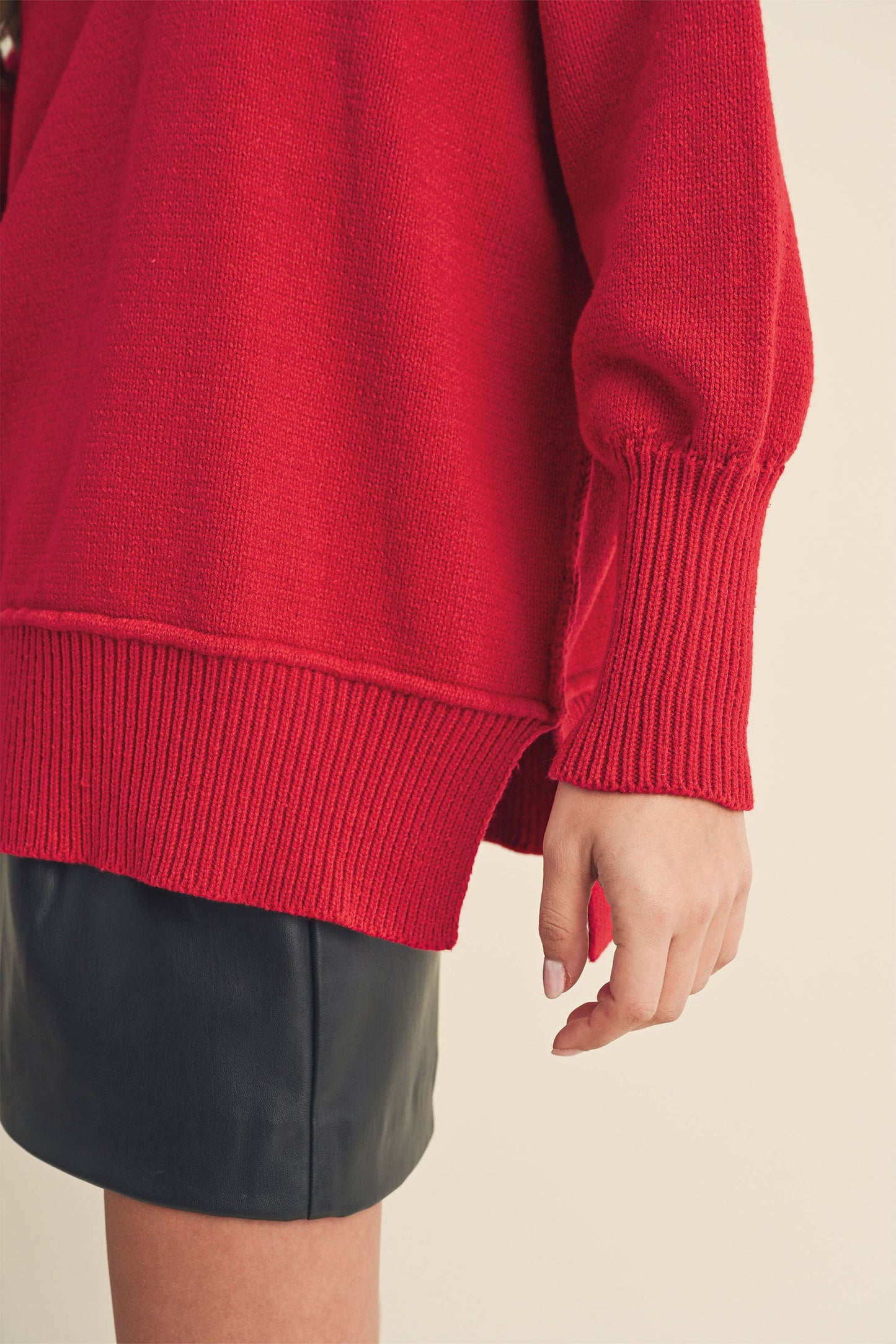Ina Sweater: Red / Small