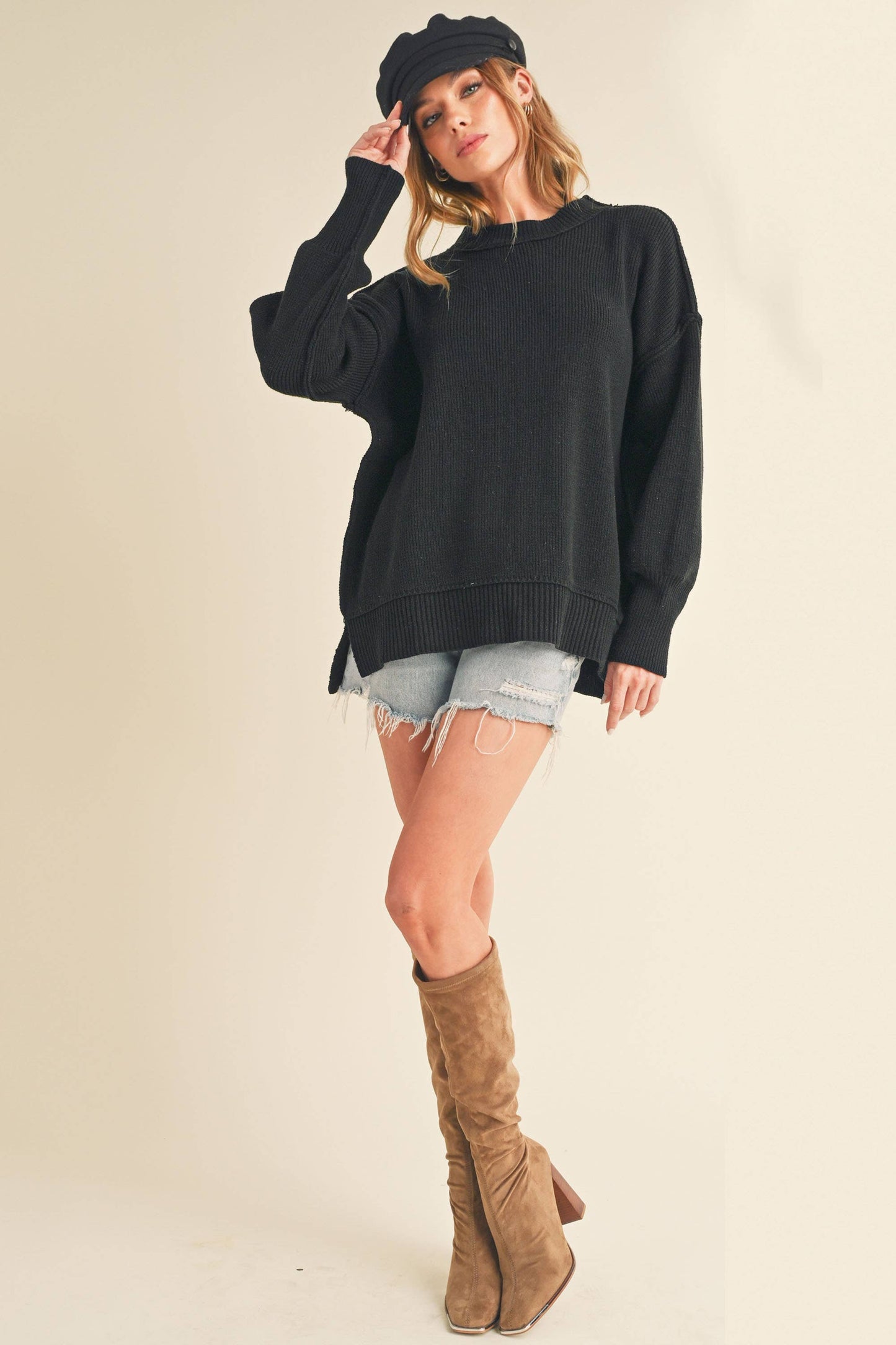 Ina Sweater: Red / Small