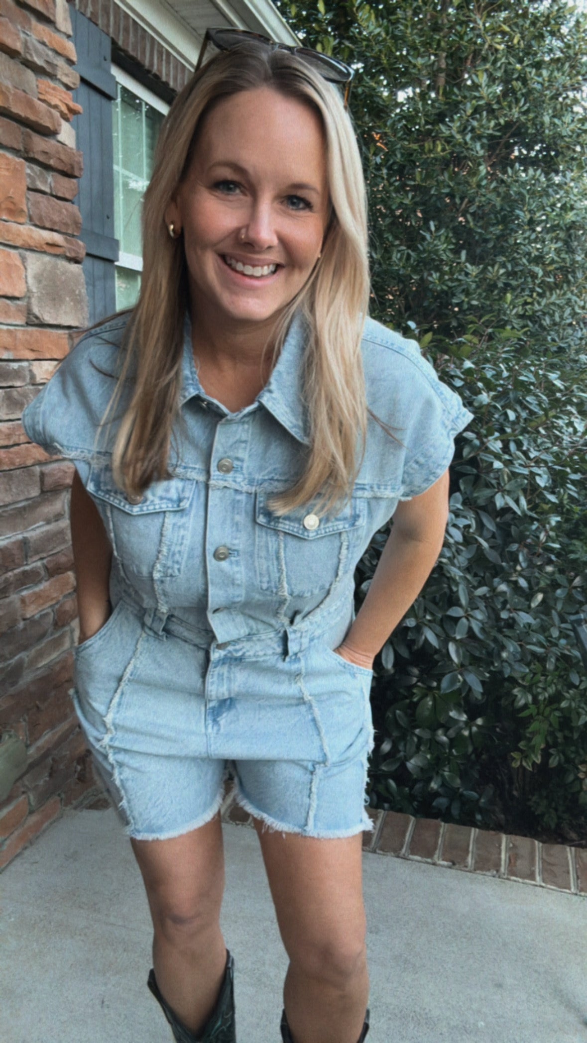 Living in the Moment Denim Romper