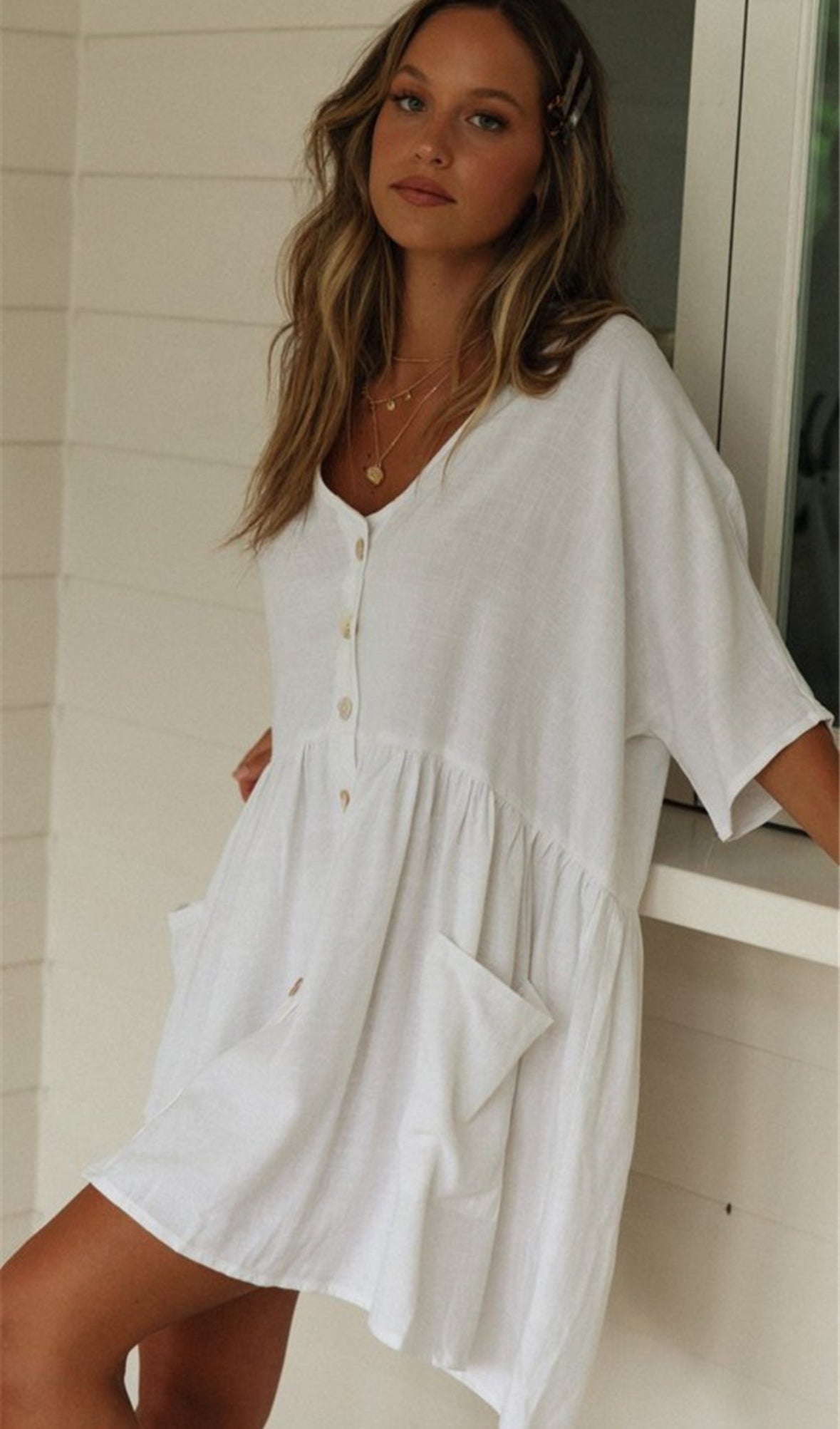 Beach Dress/Cover-Up in White