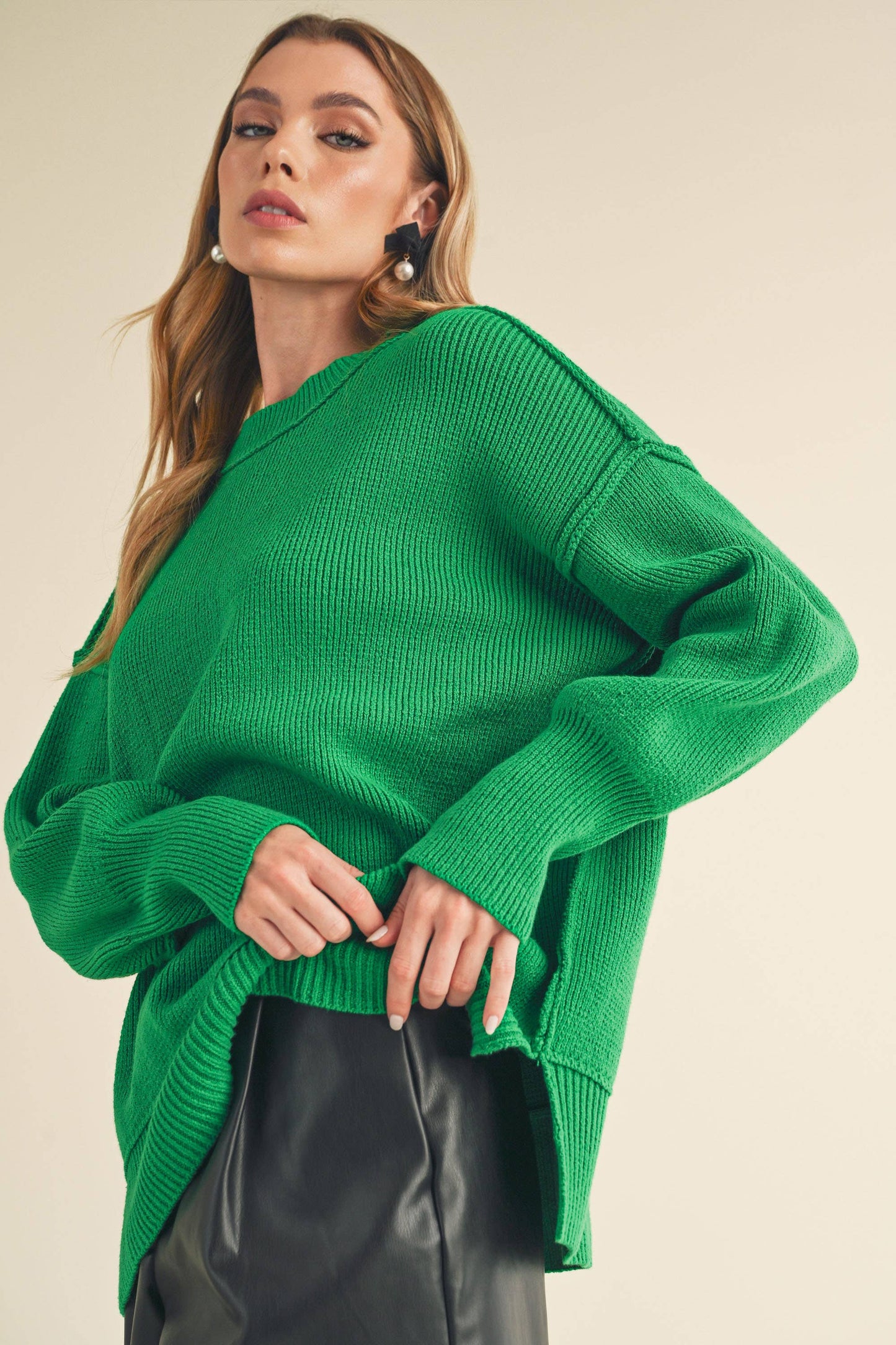 Ina Sweater: Red / Small