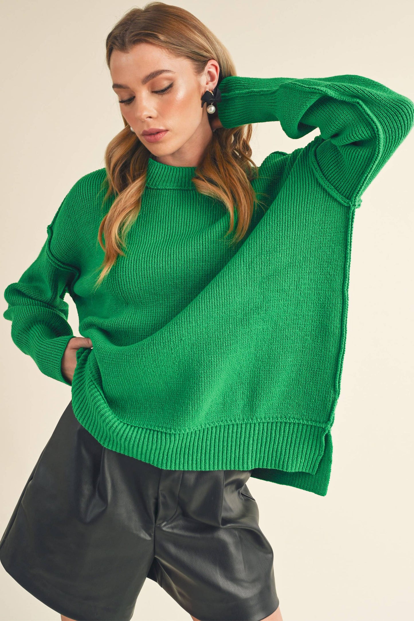 Ina Sweater: Red / Small