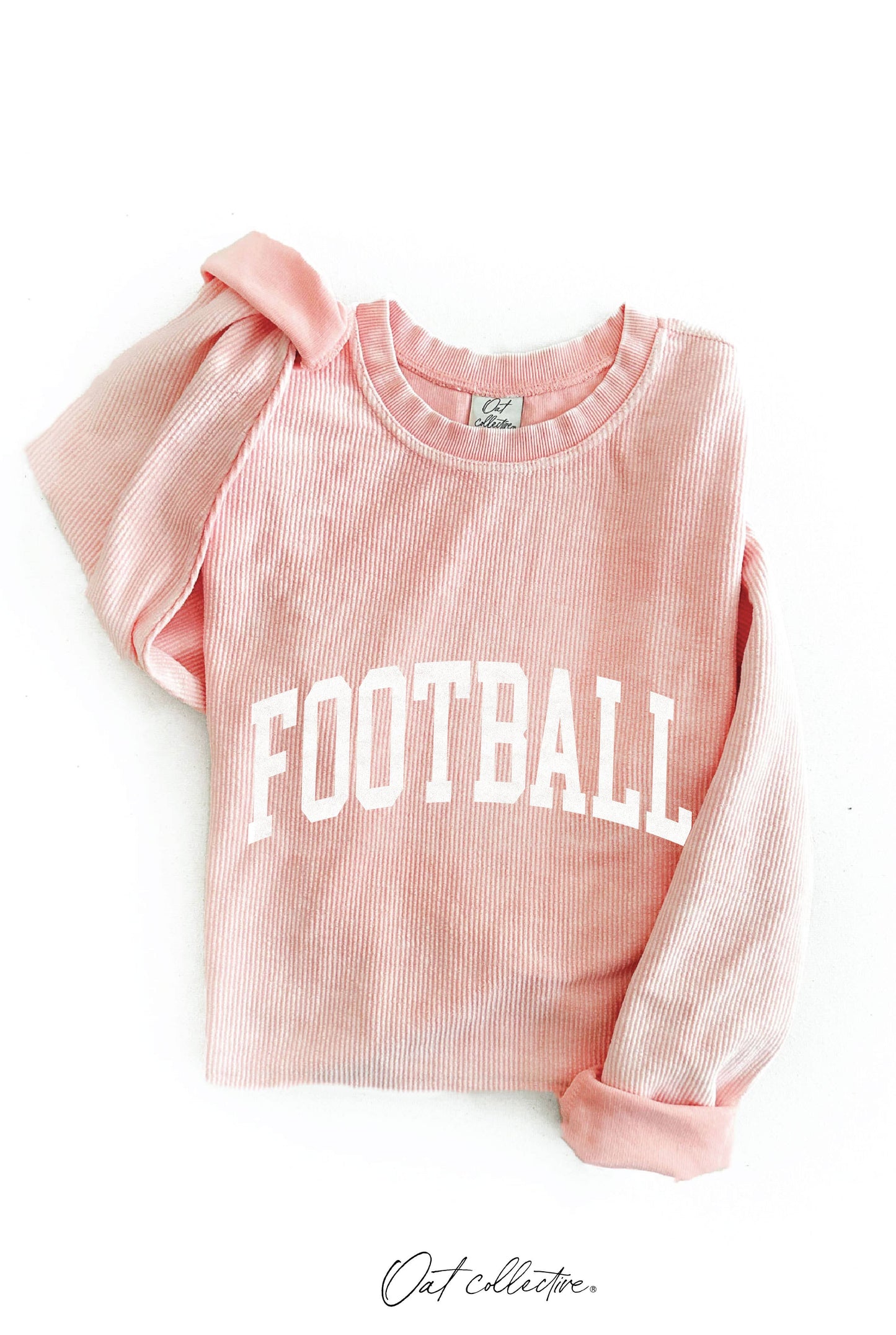 FOOTBALL Thermal Vintage Pullover: WASHED CRANBERRY / M